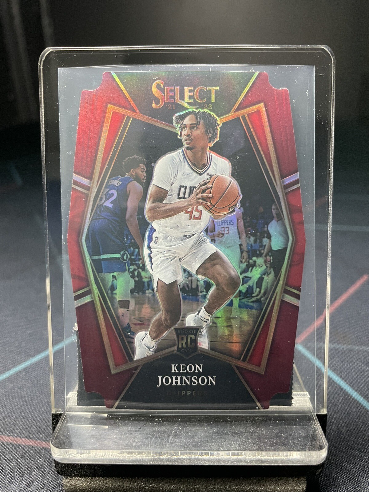 2021 Select Premier Level Maroon Prizm Die-Cut /175 Keon Johnson #115 Rookie RC