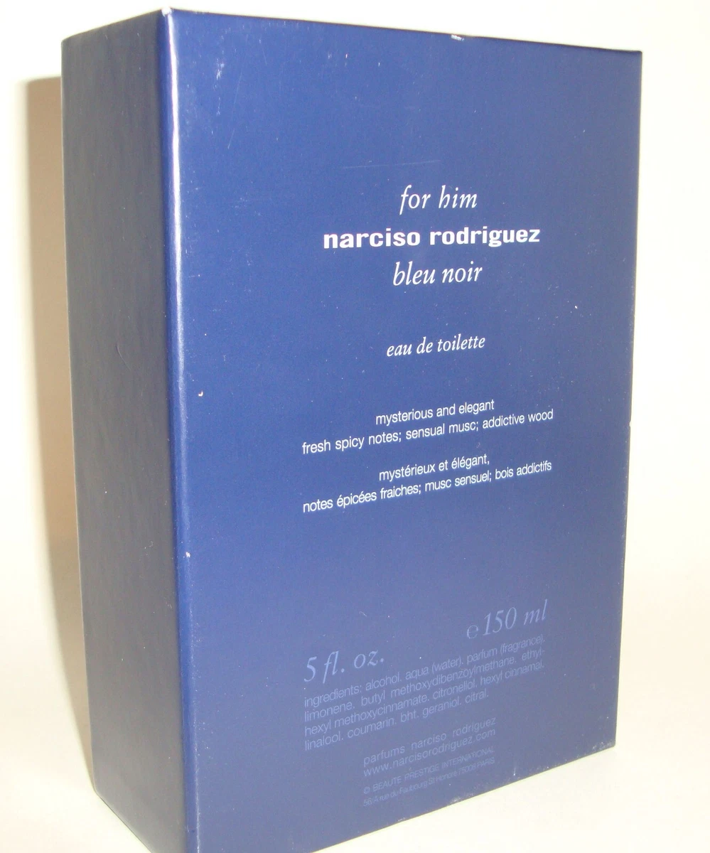 Narciso Rodriguez for HIM BLEU NOIR Men Edt 150ml 5 oz Spray nib