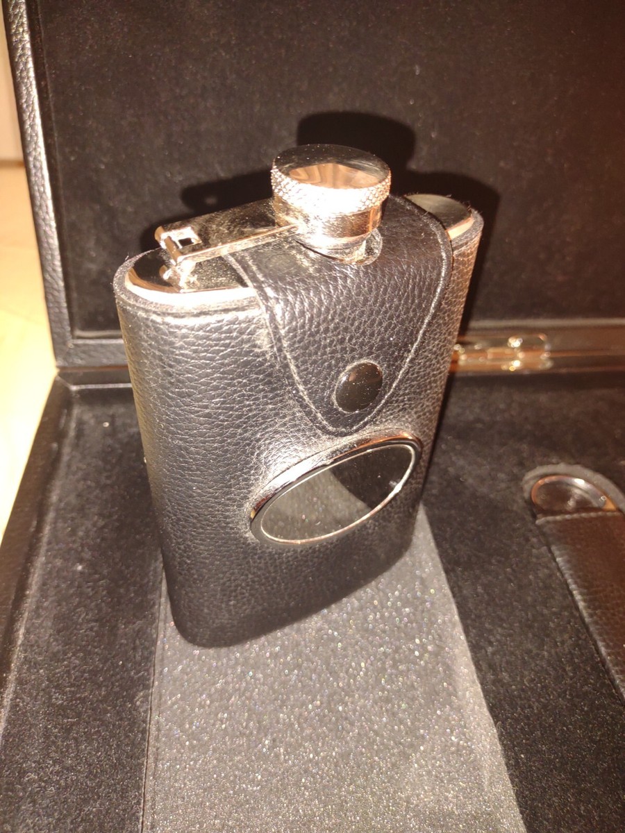 Things Remembered Cigar Gift Set with Flask, Ash Tray, Leather Case Cigar  Holder