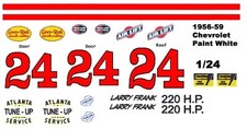  24 Larry Franks Atlanta Tune Up 1957 1/25th - 1/24th Scale Waterslide Decals