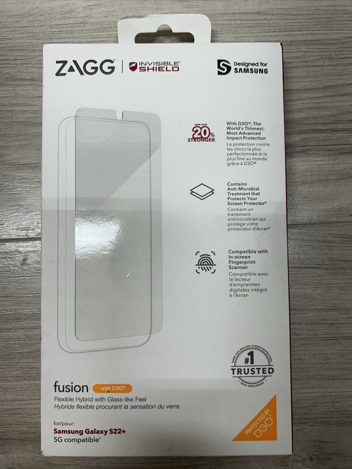 NEW ZAGG InvisibleShield Fusion D30 Screen Protector Samsung Galaxy S22