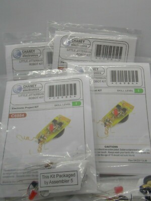 Lot of 4 New Chaney Electronics Little Jotterbug Robot Kit Great Learning Toy!