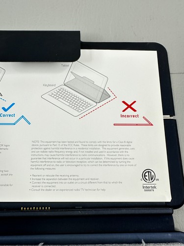 Nook Smart Keyboard Folio With Stand For Nook Tablet 10.1” Black New - Picture 12 of 13