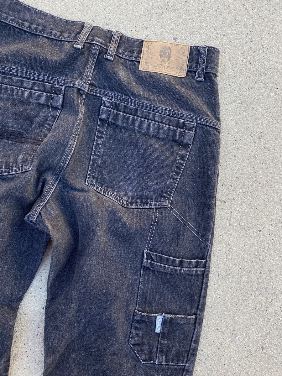 VTG Y2k 2000s JOKER Black Wide Leg Baggy Skate Grunge Jeans VTG Y2k 2000s JOKER Black Wide Leg Baggy Skate Grunge Jeans