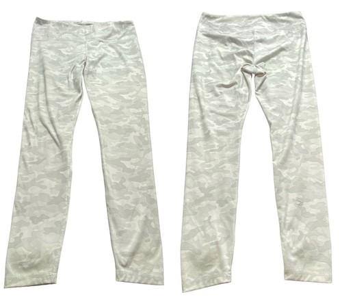 GLYDER Women Leggings Sz L White Gray Camo Athleisure Yoga Pilates Barre 77-45 - Picture 1 of 12