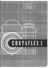 Zeiss Ikon Contaflex I Instruction Manual English language Reprint