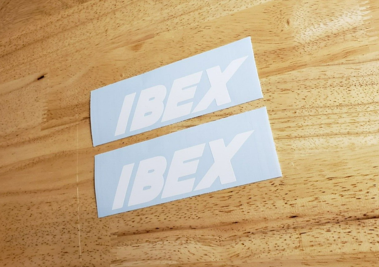 Sticker Ibx IBEX HAY BALER Decals Stickers Replacement gloss white 2 12x3