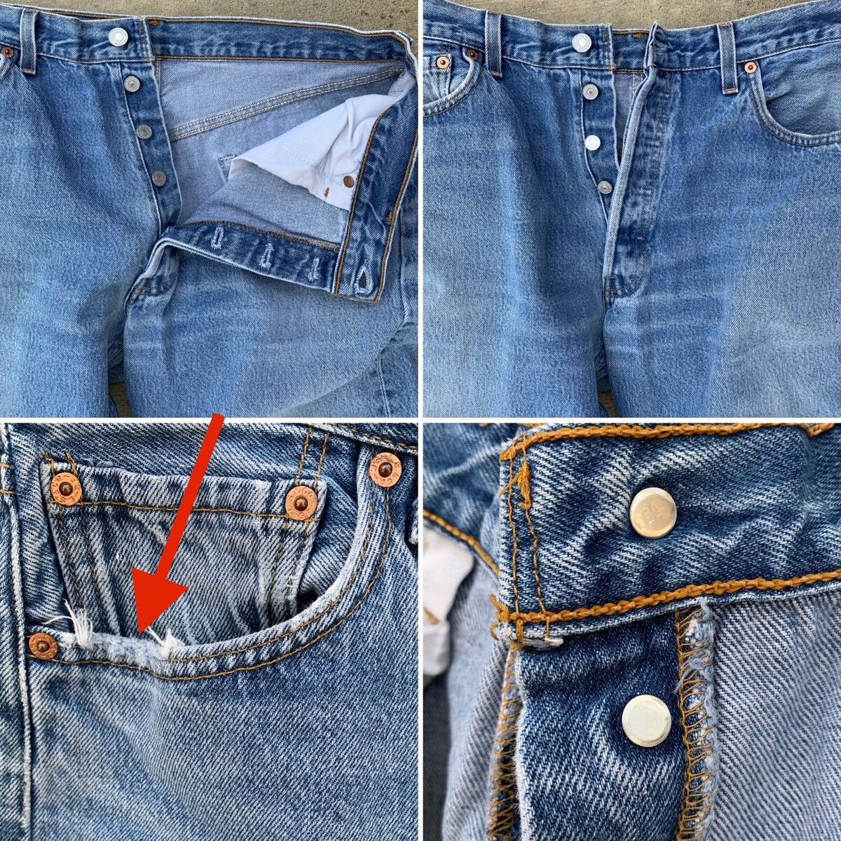 vintage Levis button fly 501 jeans made in USA W 36 L 32 but vintage Levis button fly 501 jeans made in USA W 36 L 32 but