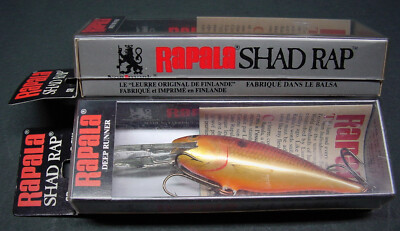 Vintage Rapala Shad Rap SR 8cm CW Neu in Box Made in Finland