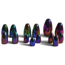TUNGSTEN FLIPPING WEIGHTS - METALLIC RAINBOW 1/4oz 3/8oz 1/2oz 3/4oz 1oz 1.5oz 