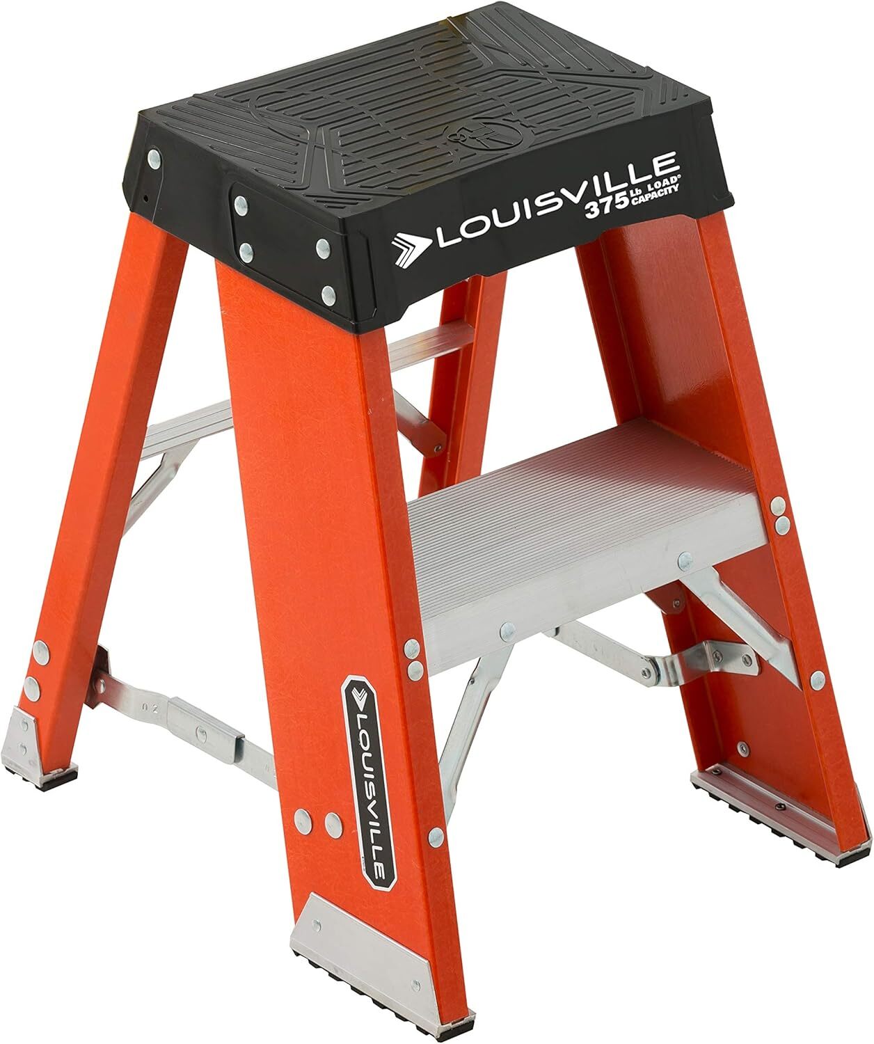 Louisville Ladder FY8002 2-foot Step Stool Industrial, 2 feet, 2 Orange