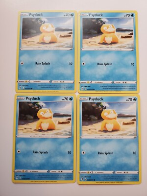PSYDUCK x4 Playset 024/203 Evolving Skies Pokemon 2021 Non Holo - NMT