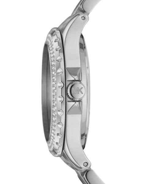 NEW MICHAEL KORS SILVER TONE,GLITZ PAVE,PRISM MOP DIAL  display picture 1