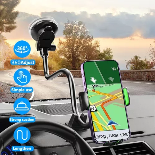 Universal Car Windshield Gooseneck Stand Mount Holder Suction Cup For Cell Phone - Picture 5 of 12