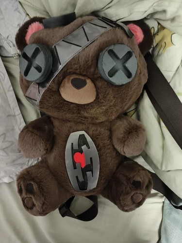 Zenless Zone Zero Corin Wickes 40cm Bag Brown Bear Plush Stuffed Doll Backpack - 第 17/17 張圖片