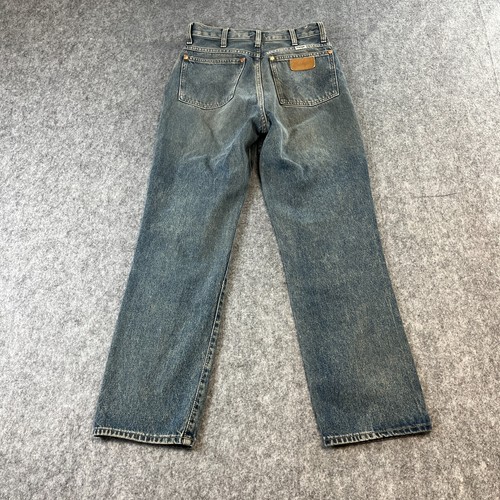 Wrangler Womens Jean W27 L32 High Waisted Straight Leg Earth Wash Mid Blue Faded - Picture 2 of 13
