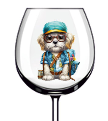 12x Hund Zurück zur Schule Becher Weinglas Flasche Vinyl Aufkleber Abziehbilder L165