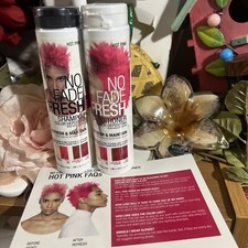 No Fade Fresh Color Depositing Shampoo  Conditioner Set 6.4 oz Hot Pink Vegan