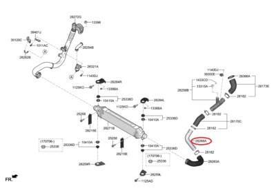 STINGER CK I/C OUTLET PIPE 3.3L PETROL 2018-2020 - GENUINE NEW KIA