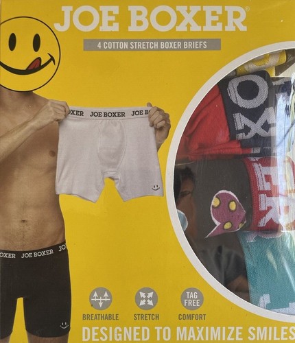 Herren Joe Boxer 4er Pack 95% Baumwolle Stretch Boxershorts Unterwäsche Größe S 28-30 $ 38 - Bild 6 von 7