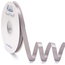 Silver Double Faced Satin Ribbon 3/8 Inch x 50 Yards Wedding Gift Wrapping