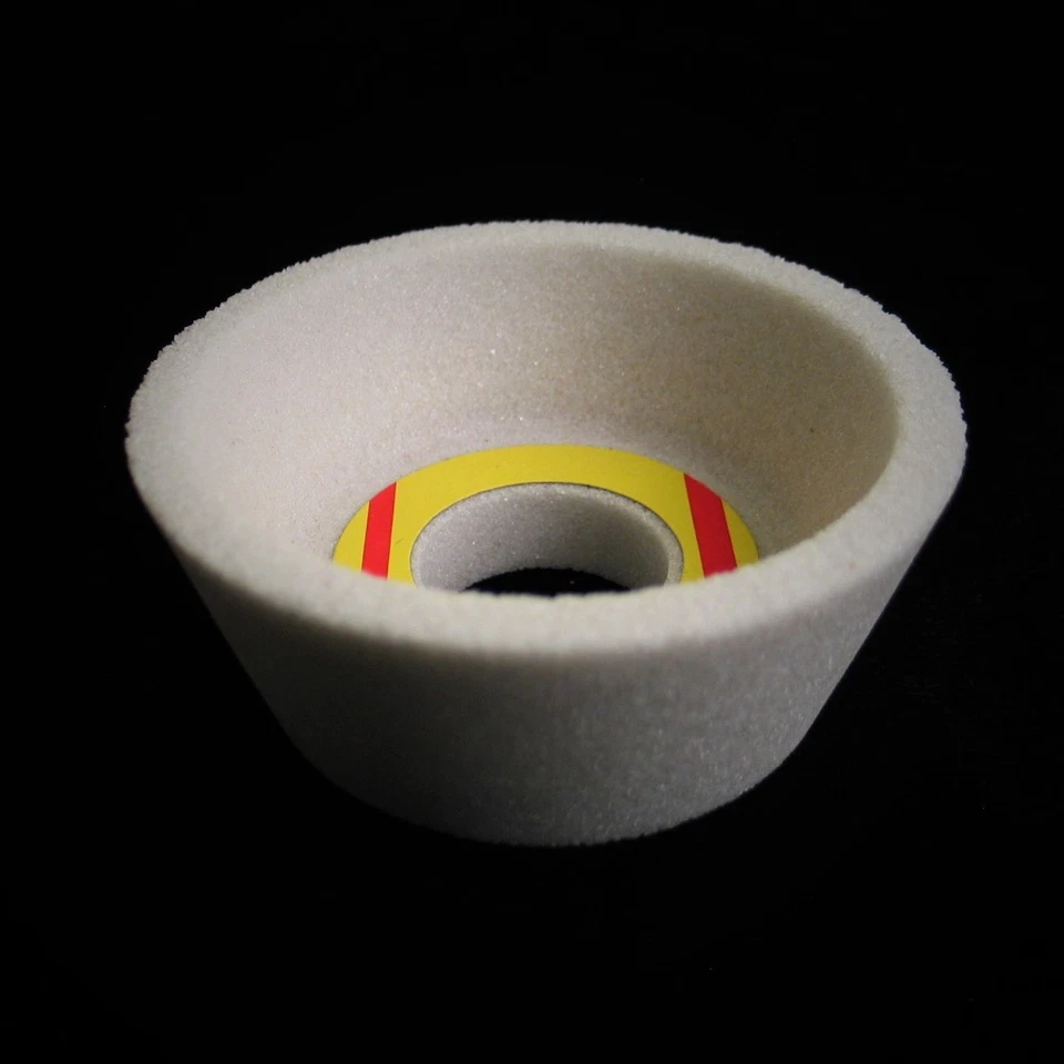 MIDLAND ABRASIVES 125 x 40 x 31.75 WA 60JV Taper Cup Grinding Wheel for Model Making Tool & Cutter