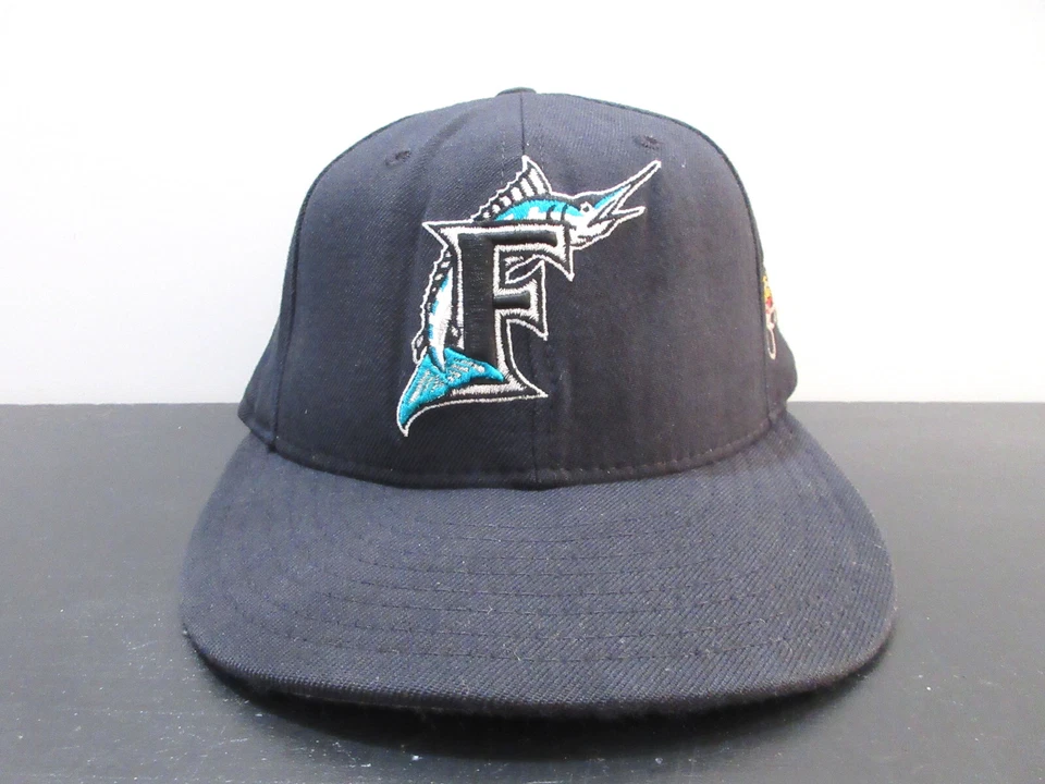 Florida Marlins Hat Cap Fitted Mens 7 1/8 Ryan Dempster All Star Game Used Worn - Image 2 of 4