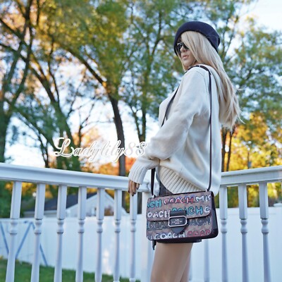 NWT Coach X Mint + Serf Large Morgan Square Crossbody In Signature