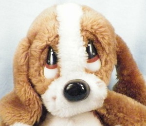 sad sam stuffed dog