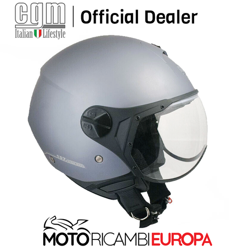 Casco Jet CGM 107A Florence GRIGIO Visiera sagomata Antigraffio Moto  Scooter | eBay