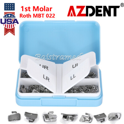 50Sets AZDENT Dental Orthodontic Buccal Tubes 1st Molar MBT ROTH 022 Monoblock