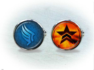 Mass Effect Cufflinks Paragon and Renegade 