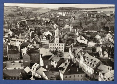 Schneeberg im Erzgeb. 1974, Blick auf Marktplatz mit Rathaus, Kinderferienl.-Ste