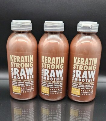 Real Raw Smoothie Keratin Strong Strenghten Conditioner 12 Fl oz. LOT OF 3