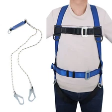 Safety Full Body Harness Fall Protection Kit with Shock Absorbing Lanyard