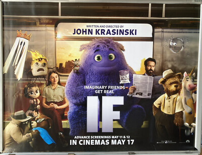 Cinema Poster: IF 2024 (Quad) Ryan Reynolds John Krasinski Cailey Fleming