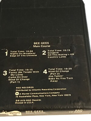 VTG 1975 Bee Gees Main Course  8-Track Tape cartridge  AS IS