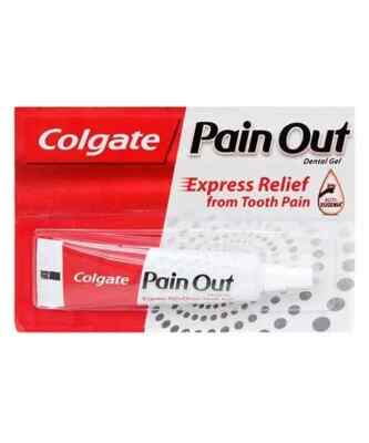 Colgate Pain Out Dental Gel Express relief from tooth pain 10gm each (pack of 3)