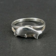 Ring Silver Jumping Dolphin Porpoise Sterling 925 Band Size 6 3/4 Ring
