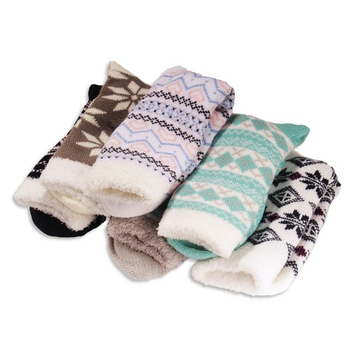 Doppellagige extra dicke superweiche warme flauschige Heimsocken, 3 Paar - Sortierung B - Bild 2 von 6