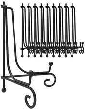 10 Pack 10 Inch Iron Display Stand Foldable Easel Holder for Photo Frame Plates
