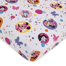 Disney Jr Minnie Mouse Daisy Duck Crib Fitted Sheet Figaro Cat Bow Nursery