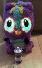 Hatchimals Baby Puffatoo Purple Talking Winged Bird With Diaper And Bottle Toy