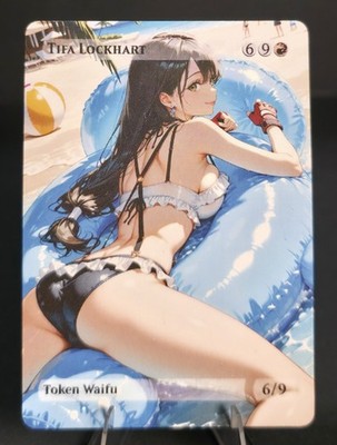 Tifa Lockhart Waifu the Gathering, Custom Anime Waifu Final Fantasy Trading Card