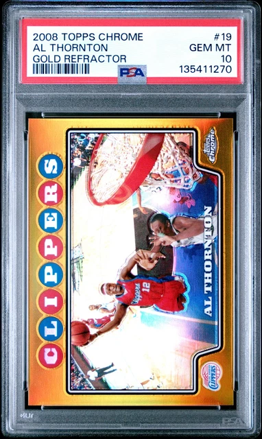 2008 Topps Chrome Gold Refractor #19 Al Thornton 4/50 PSA 10