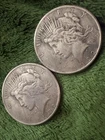 1922 Peace Silver Dollars $1 90% US Coins Lot of 2 Circulated