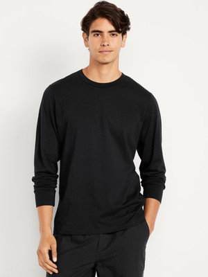 NWT Old Navy Long-Sleeve Crewneck Rotation T-Shirt Tee Shirt Black Men M L