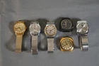 Lot of 6 Vintage Non Working Wrist Watch Timex Seiko Aseikon Helbros