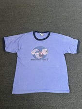 Vintage Popeye The Sailor Man T-shirt Blue Passing4Sane Mens Size Large Y2K USA