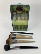 2 x EcoTools Start The Day Beautifully Brush Set  5 Makeup Brushes + Metal Case